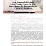 "How Successful Fintech Firms Create Powerful User Experiences to Revolutionize Financial Services"